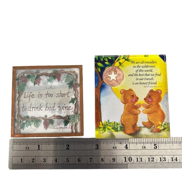 1990s refrigerator magnets Wine and Robert Louis Stevenson - Picture 2 of 3